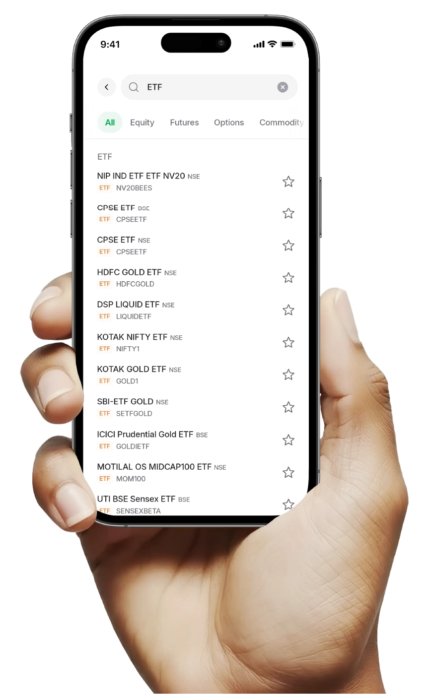 ETF Search in mobile